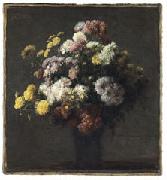 Crisantemos en un florero Henri Fantin-Latour